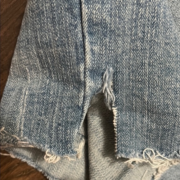 Venezia Blue Distressed Jean Shorts - Picture 6 of 7